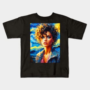 OLIVIA NEWTON in starry night Kids T-Shirt